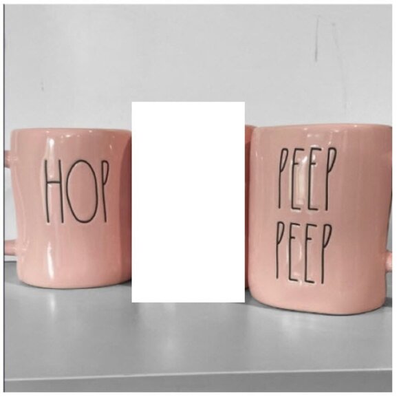 Rae Dunn Pink Mugs 2 Set - Picture 1 of 9